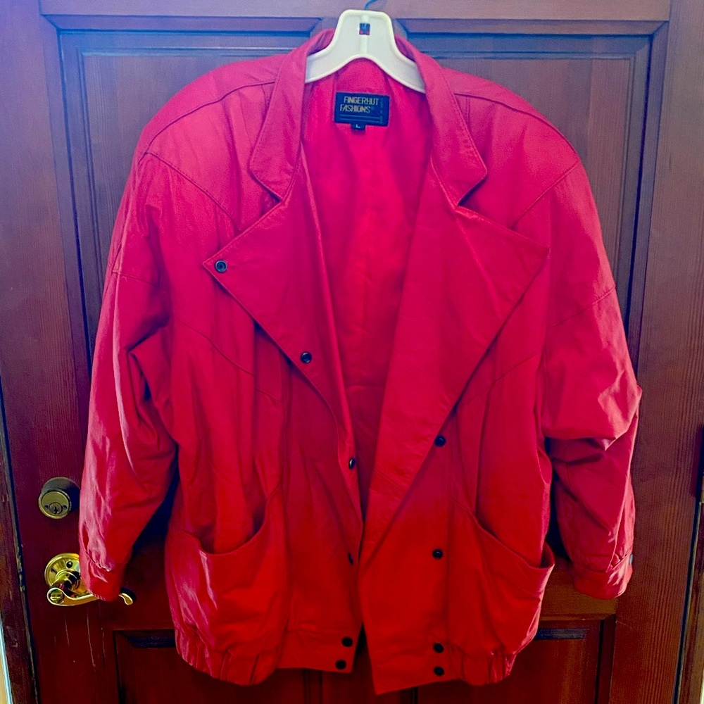 Fingerhut Fashions red leather men’s jacket size large